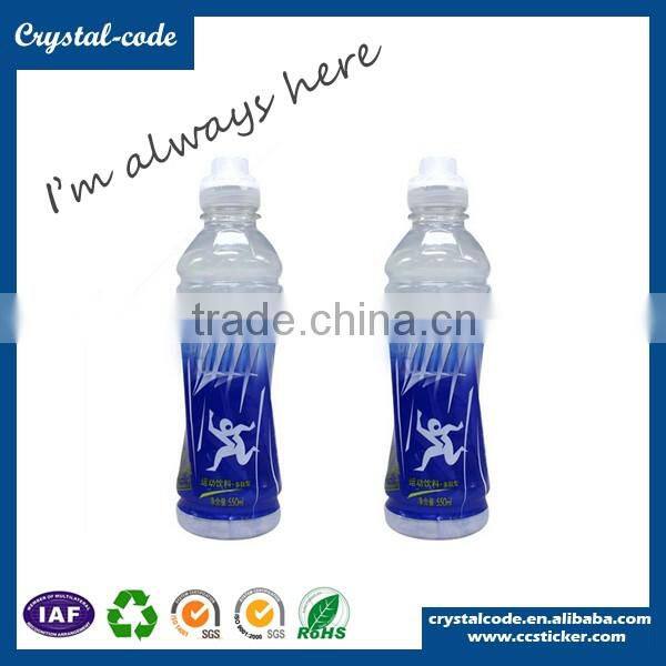 Shrink waterproof roll glossy colorful printing bottle label sticker