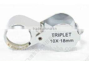 10X18mm jewelry pocket Magnifier/ Triplet jewelry magnifier/Jewelry Identifying Magnifier