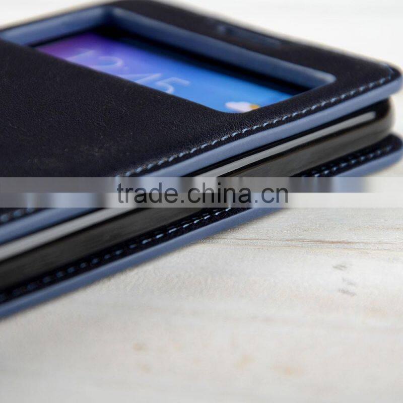 C&T Pure Window Wallet Leather Flip Folio Magnetic Skin Tpu Case Cover Card Slots for Samsung Galaxy S7