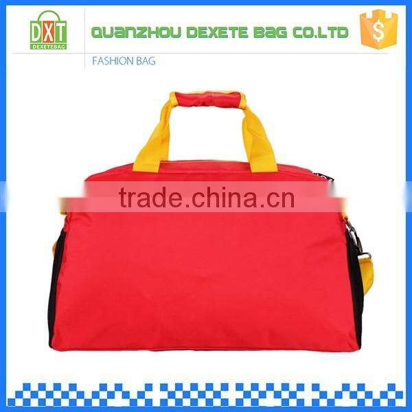 Waterproof camping red large capacity folding travel bag nylon