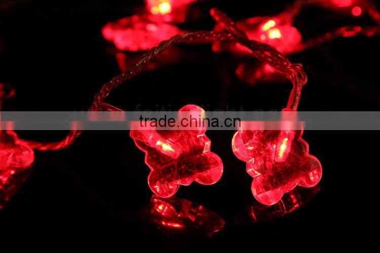 TZFEITIAN CE ROHS approval red color flower outdoor chasing string lights
