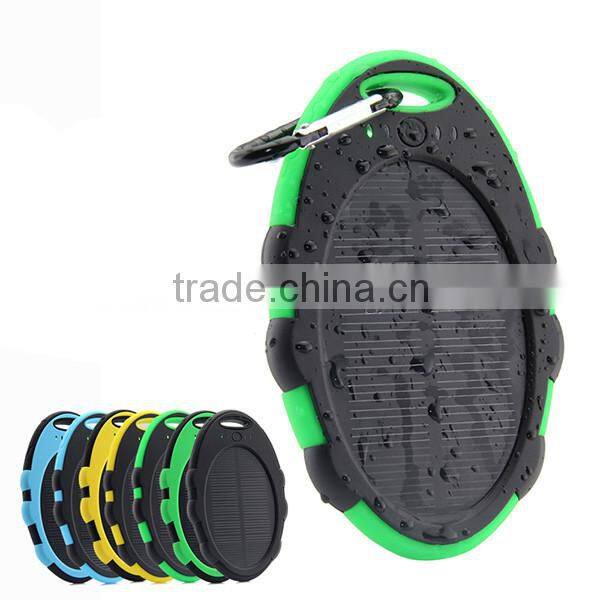 5000mAh Solar Power Bank Waterproof for iPhone for iPad for Android Phone