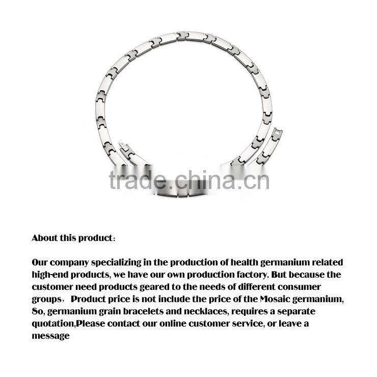 Titanium stainless steel luminous bracelet high quality china germanium negative ion necklace