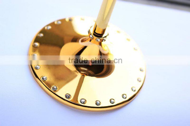 unique high quality toasting wine glasses set gold metal stem champagne flutes/couples wedding goblet gift drinking glasses cup