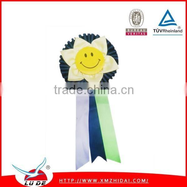 Gift packing use new design rossette award ribbon