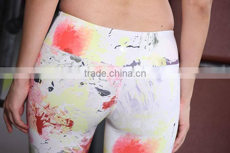 Women Six Moves Gym Workout Printed Yoga Pants