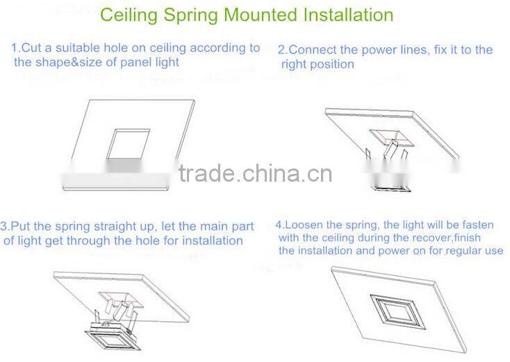 Spring mounted Ceiling Led Panel Light 300x300mm TUV GS CB CE RoHS SAA