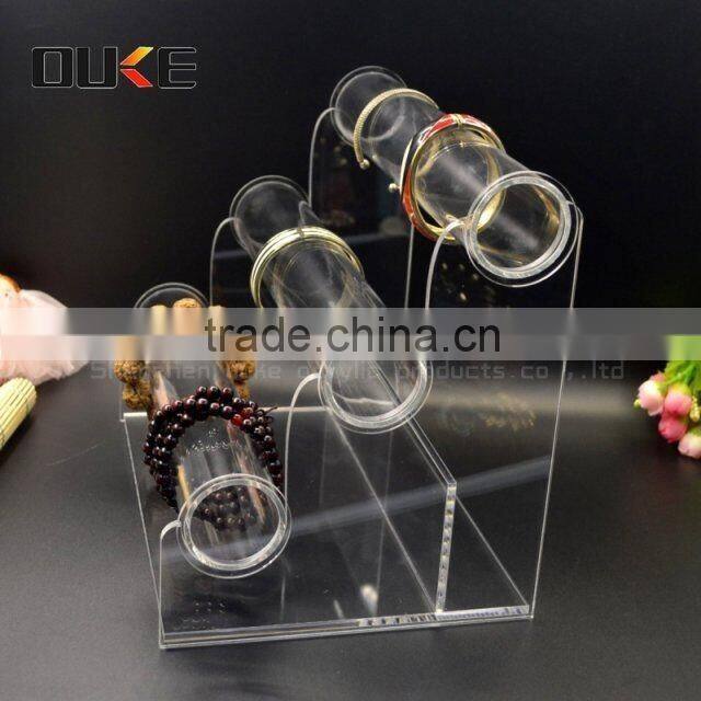 free standing custom clear acrylic jewelry display stand