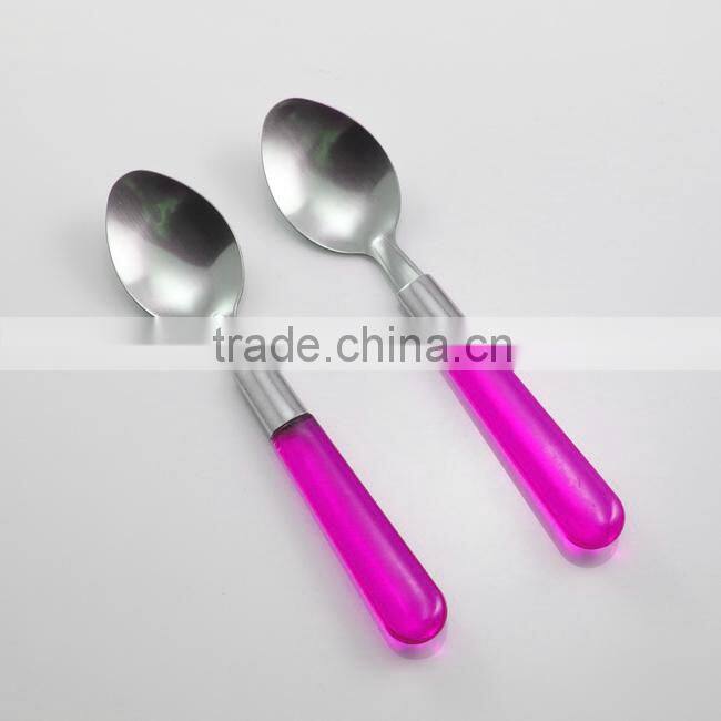Clear plastic spoon