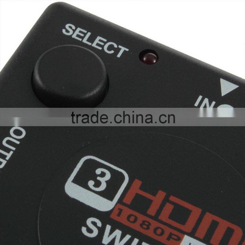 New Portable 1x4HD Splitter3 in 1Out 4 Ports hdmi splitter to coaxial