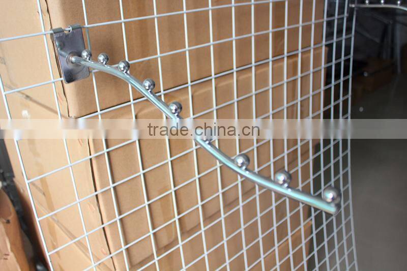 Gridwall Hanging Rail Clothing Store Fixture,Waterfall Hook