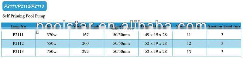 Water Filter Pump Inground Swimming Pool Pumps P2111/21112/2113 with EU/US Standard