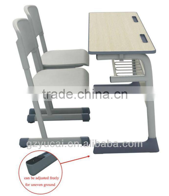Double school desk and chairs