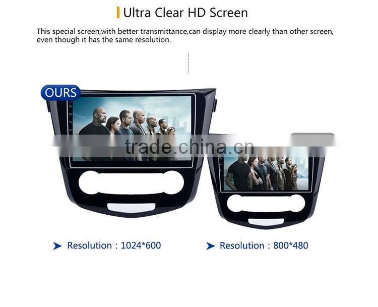 Cheap 10.2 Inch Black screen dvd player with gps for car Nissan Qashqai 2014 2015