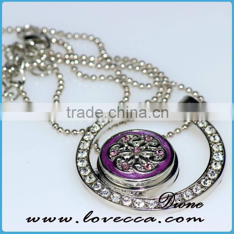 Antique long ball necklance custom women charm pendant necklace crystal fashion jewelry
