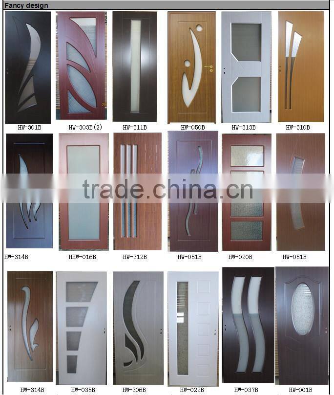 2015 well sale latest design wooden doors with glass
