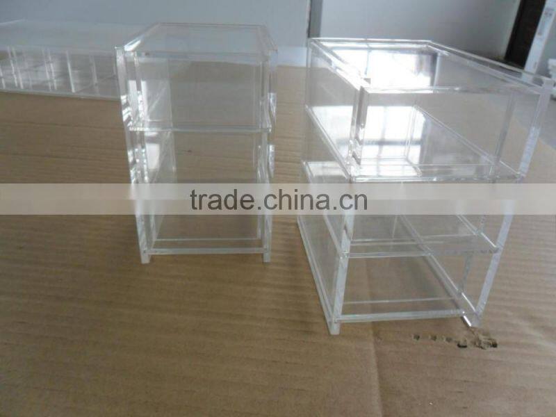 Acrylic cosmetic countertop display Acrylic Makeup Counter Display
