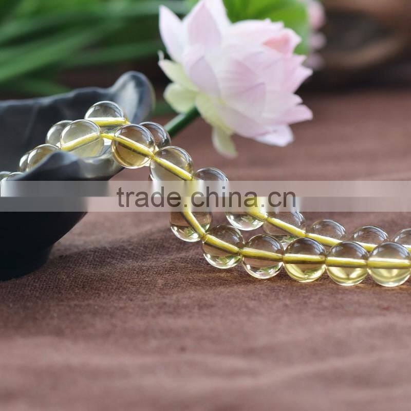 6mm 8mm 10mm 12mm 14mm round good yellow crystal stone natural citrine beads