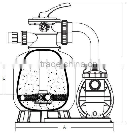 swimming pool sand filter for water treatment