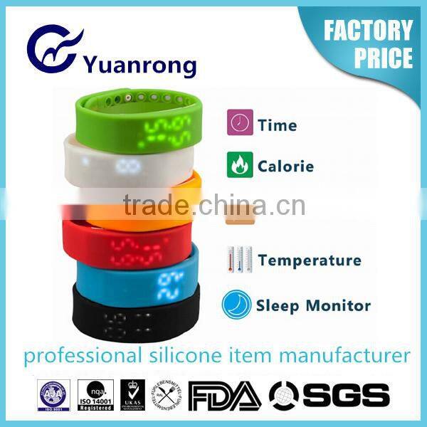 Hot Silicone Smart Calorie CalculatorTemperature Sleep Monitor Wristband
