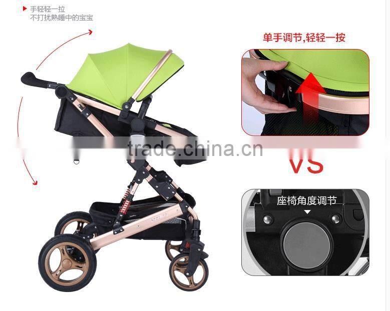 easy folding baby stroller pram 3 in 1 baby stroller with alluminum frame