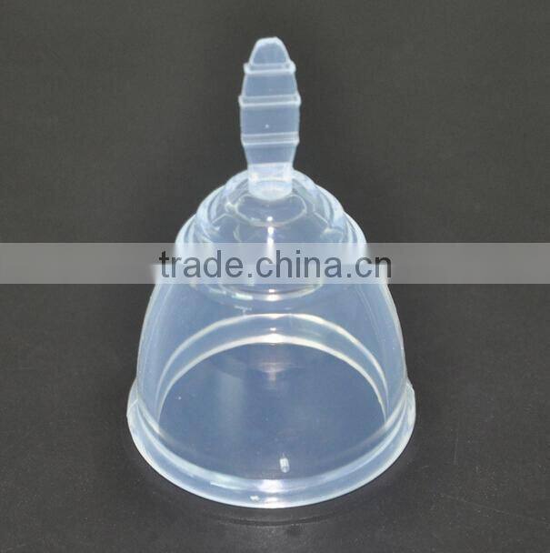transparent shined surface and Soft Reusable Cups for Lady Menstrual Period Wholesale