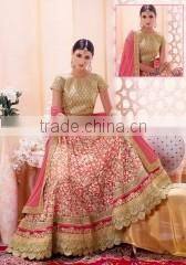 Ideal Embroidered Work A Line Lehenga Choli/indian lehenga online shopping