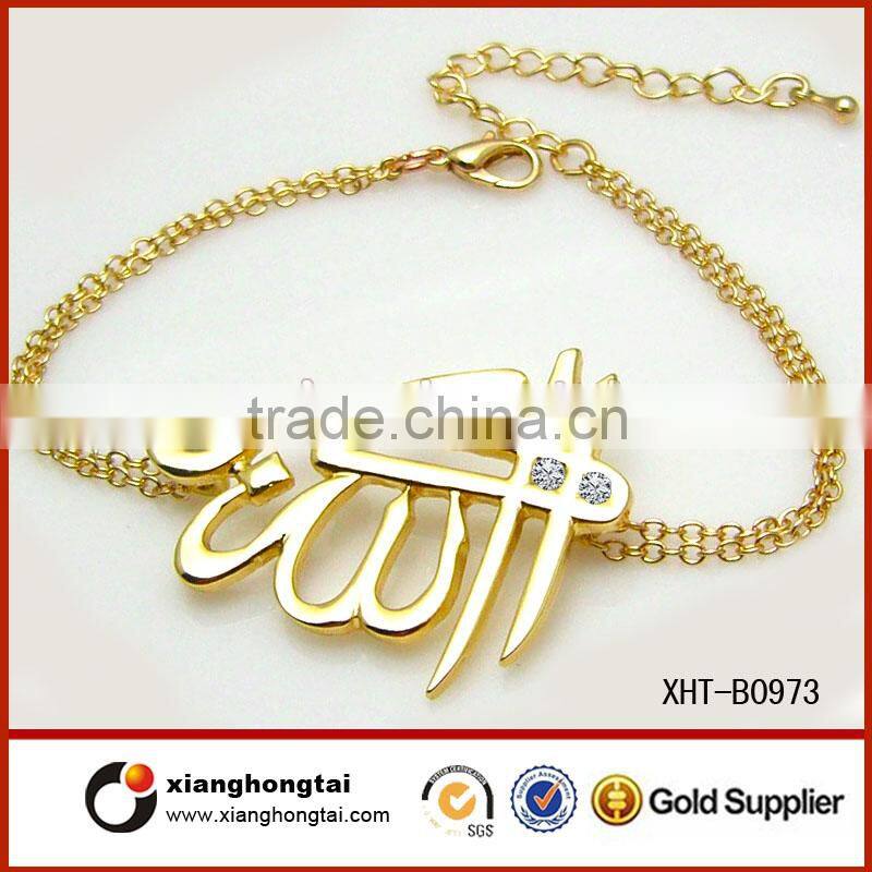 Titanium fashion bracelet muslim jewelry with AAA Zircon stone