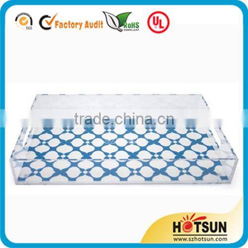 Customized high quality clear acrylic tray with insert