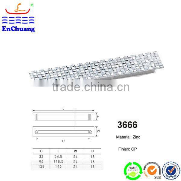 zinc alloy crystal rhinestone furniture handles
