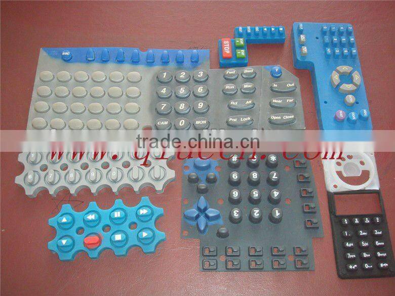 Silicon Remote buttons with conductive