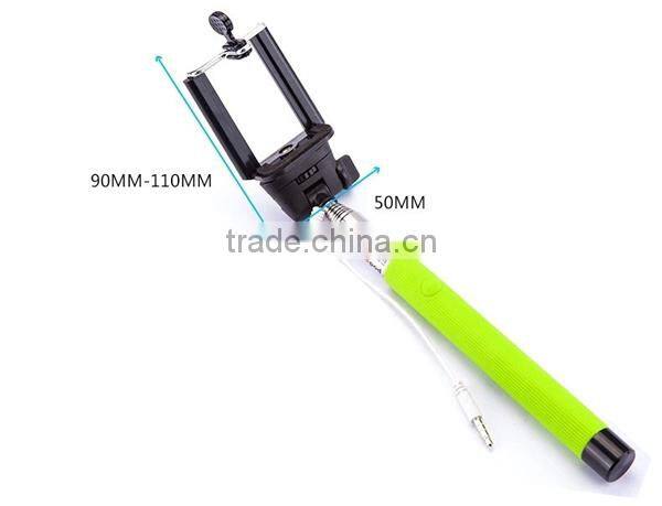 High quality 2015 zoom fashion selfie stick,monopod selfie stick,wired selfie stick