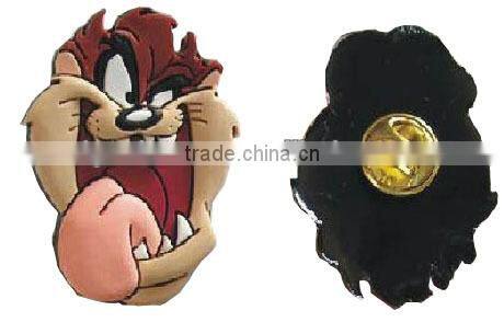 PVC lapel pin,custom 2D/3D soft PVC brooch