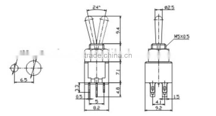 SMTS-202 ON-ON DPDT 6P mini toggle switch,supply different types of toggle switches