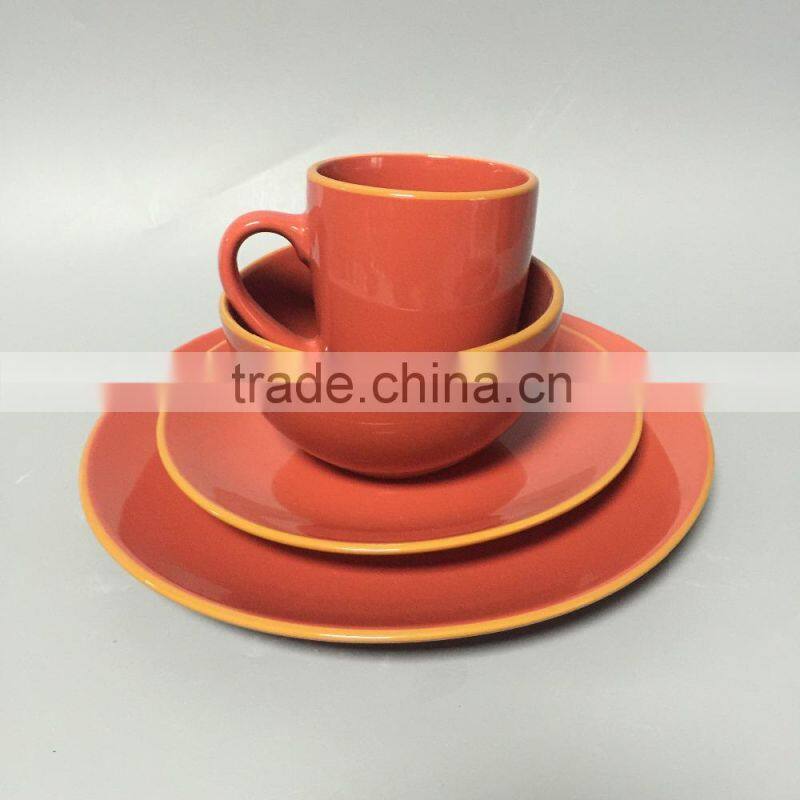 Italy ceramic glaze dinnerware set 16 pcs