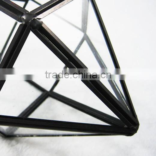 9.2*10.5*19cm geometric diamond shape air plant planter glass terrarium flower arrangement indoor gradening 0100037