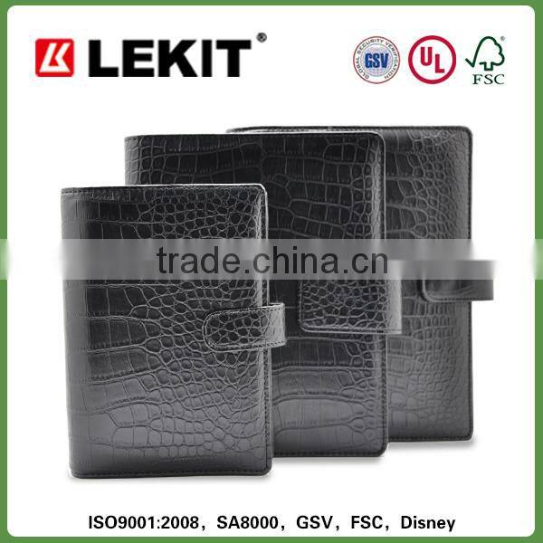 PVC protective book cover with 6 ring binder and embossed logo