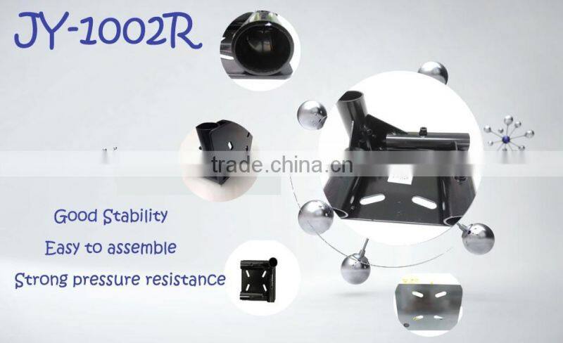 JY-1002R|Electrophoresis black metal pipe connector|Heavy duty foot pad for pipe and goods shelf|Caster wheel connector