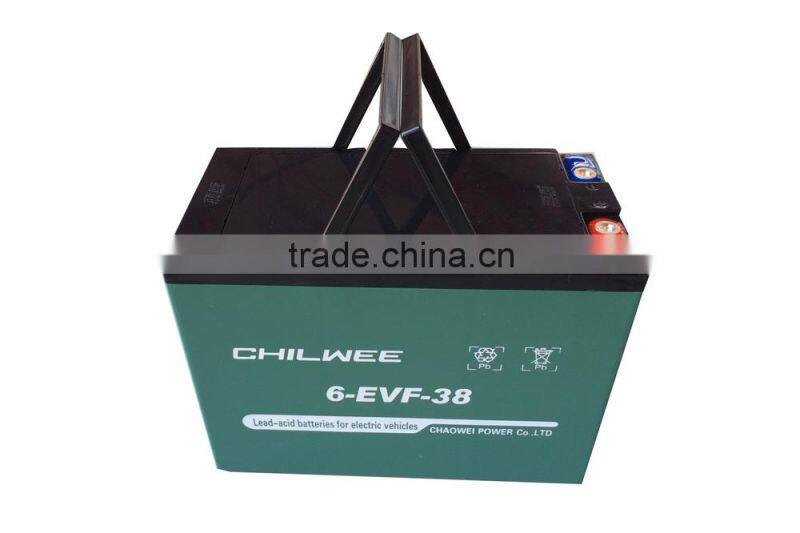 EVF Series VRLA Gel Battery for Electric Vehicles, 12V 38Ah at 3hr rate