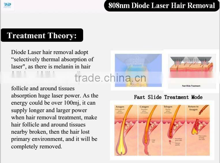stationary 808nm diode laser hair removal machine with CE approved DL6