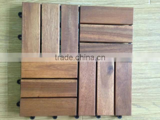 Garden deck tiles made of Acacia wood in Vietnam
