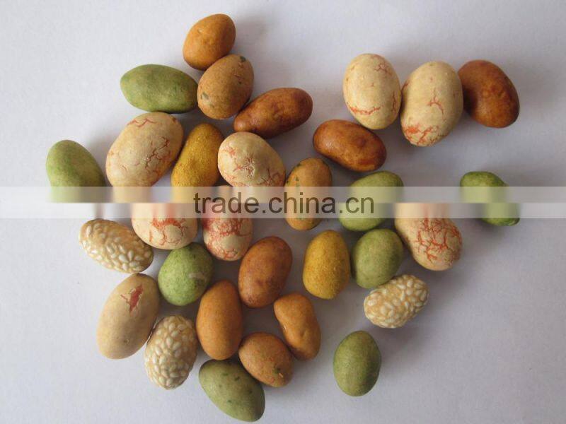 Round type fried spicy coated peanut