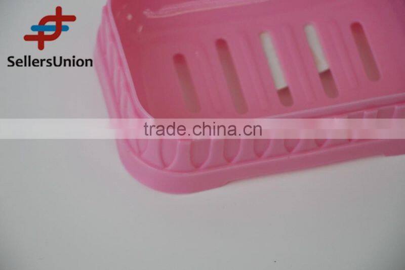 No.1 yiwu exporting commission agent wanted Flower Pattern plastic soap dish plastic soap box