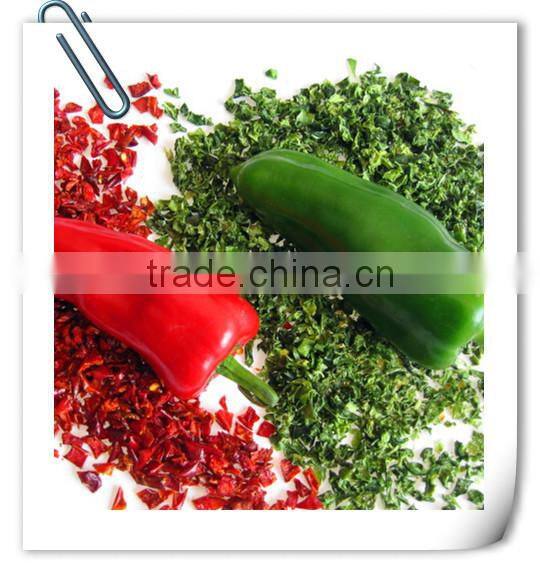Dehydrated Green Bell Peppers with Kosher BRC HACCP and ISO certificate