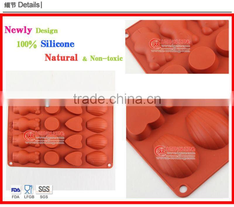 FDA/SA8000/LFGB cute shape silicone cake mould