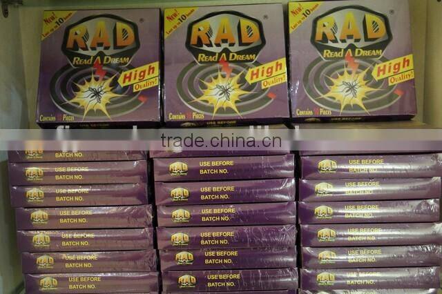 RAD/Read A Dream/Yuanmeng Brands High Quality Mosquito Coil China Anti Mosquito Products