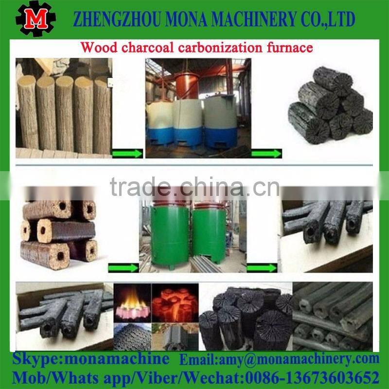 No smoking Continuously Wood Sawdust Log Bamboo Coconut Shell Charcoal Making Carbonization Stove Furnace Machine Price