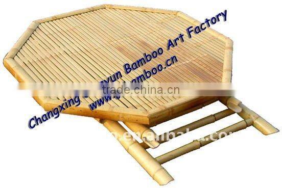 folding bamboo table