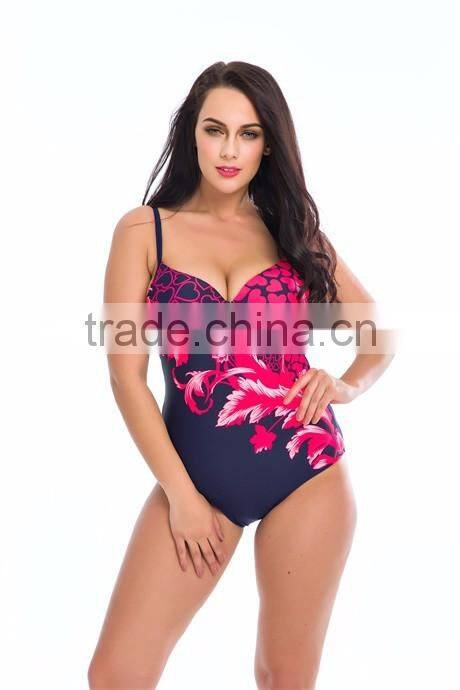 2016 new sublimation printed plus size swimwear
