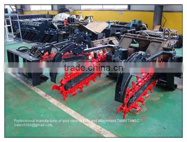 skid steer loader attachment disk type trencher